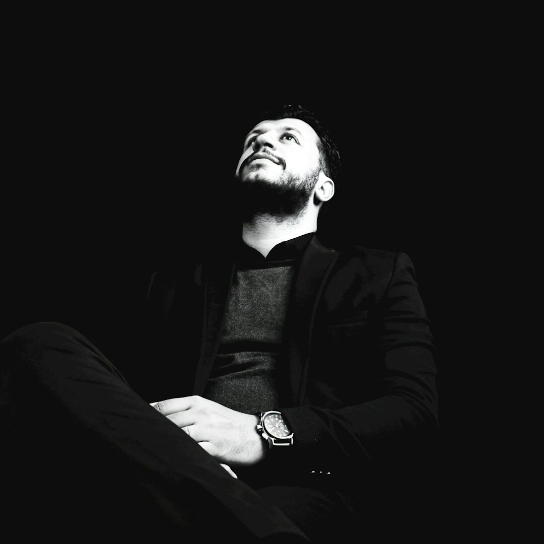 Young professional man in studio portrait